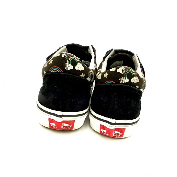 Vans Kids Black Sneakers with Rainbow Accents‎ - Picture 6 of 8